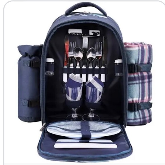 Apollo Backpack Picnic Set For Two - Picture 2 of 9